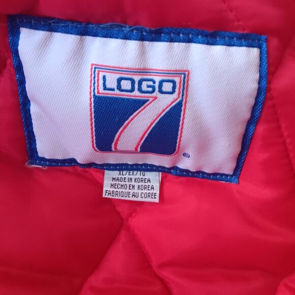 Nebraska Huskers XL Vintage Logo 7 BIG RED Puffer Jacket Nylon 1990's Football - Picture 5 of 10